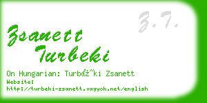 zsanett turbeki business card